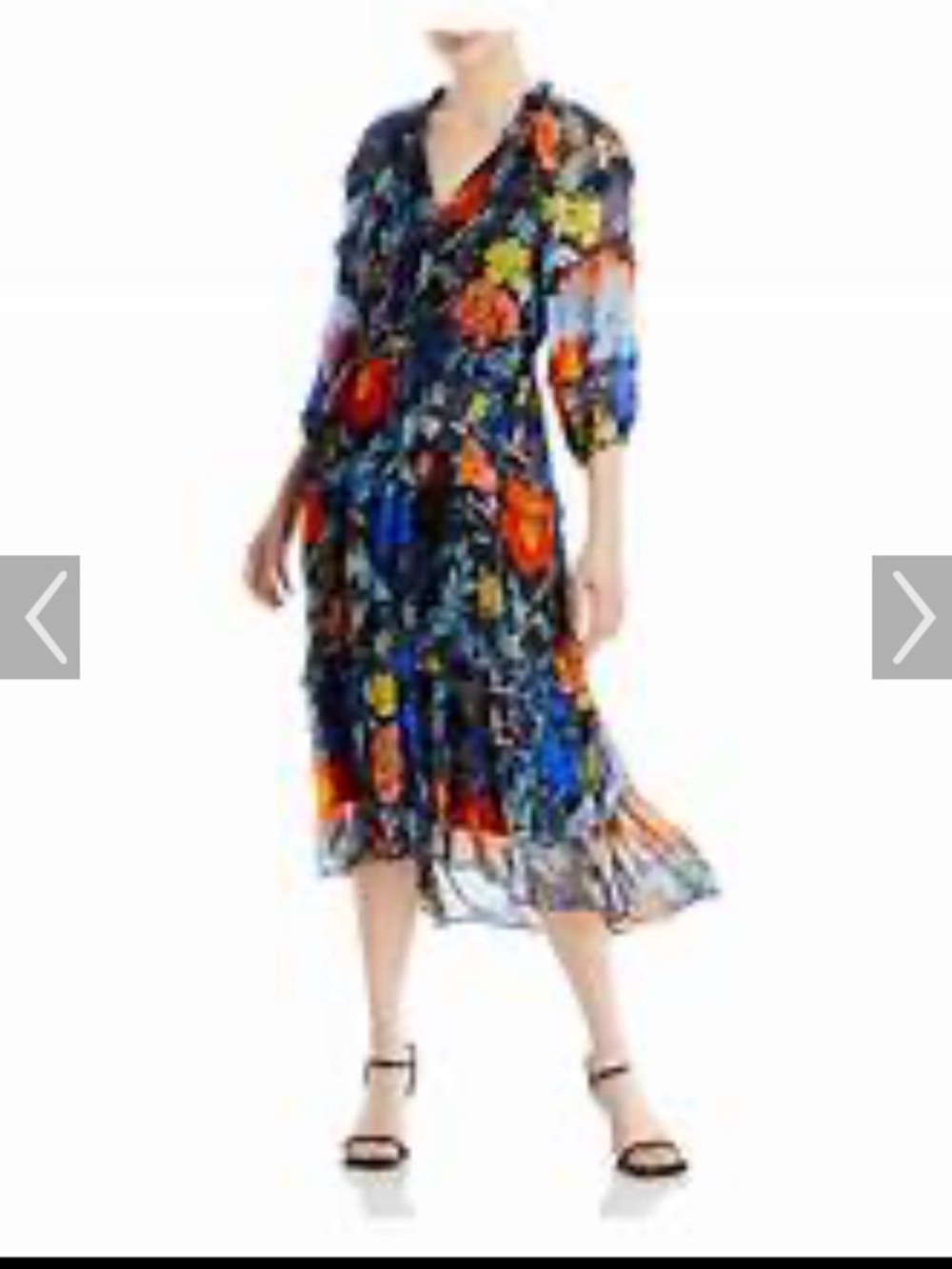 Kobi Halperin Koa Ruffled Floral-Print Midi Dress, Size S - Picture 7 of 7